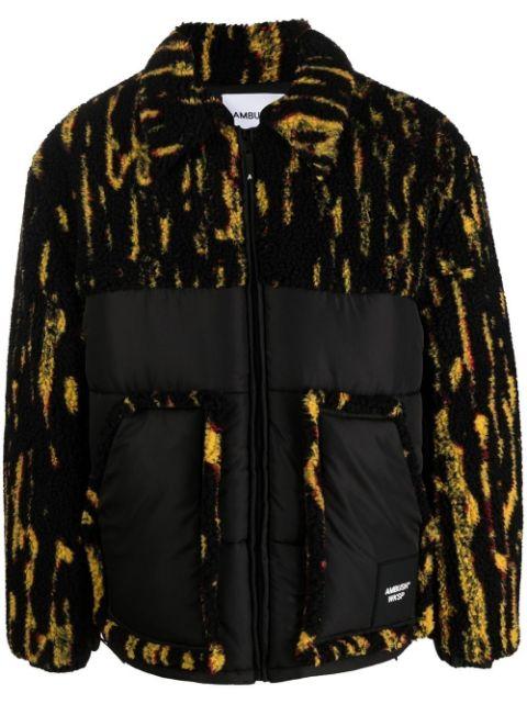 abstract-print panelled jacket by AMBUSH