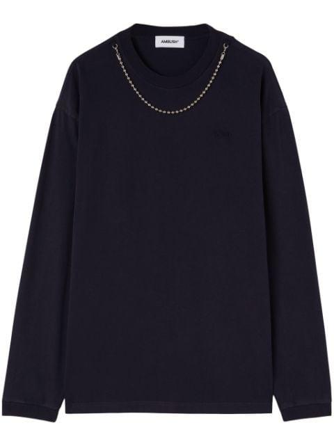 chain-embellished cotton sweatshirt by AMBUSH