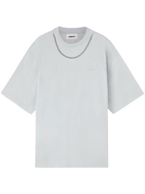 chain-embellished organic-cotton T-shirt by AMBUSH