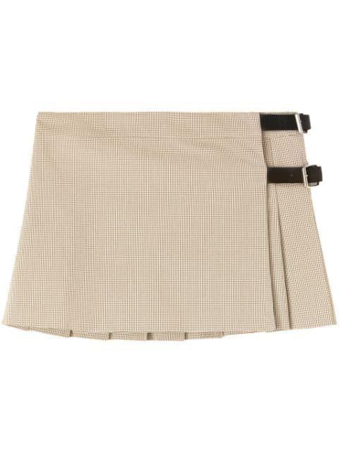 checkered belted miniskirt by AMBUSH