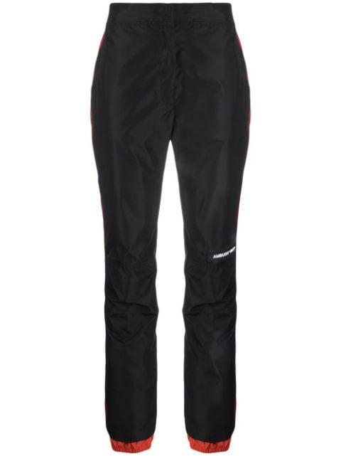 contrast-trim logo-panel trousers by AMBUSH