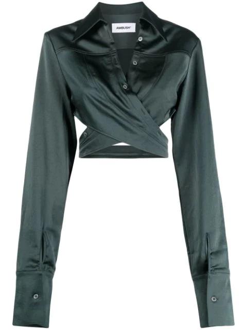 cropped wrap shirt by AMBUSH