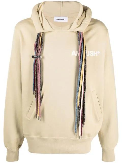 drawstring cotton hoodie by AMBUSH