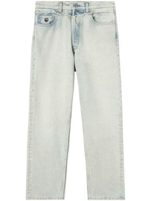 frayed straight-leg jeans by AMBUSH