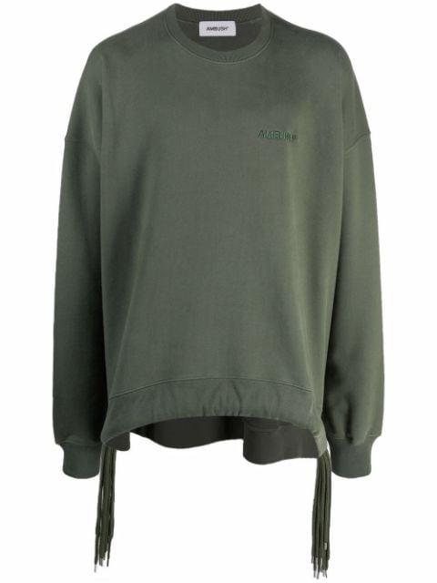 fringed-hem sweatshirt by AMBUSH