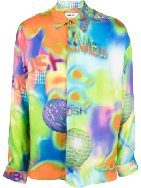 graphic-print long-sleeve shirt by AMBUSH