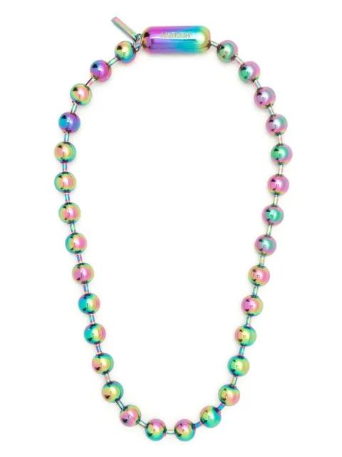 iridescent-effect ball chain necklace by AMBUSH