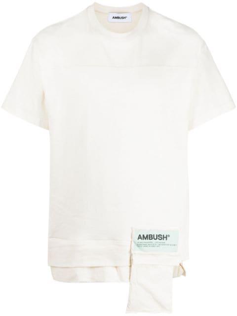 layered-hem cotton T-shirt by AMBUSH