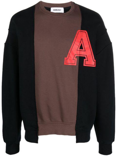 letter-print long-sleeve sweatshirt by AMBUSH