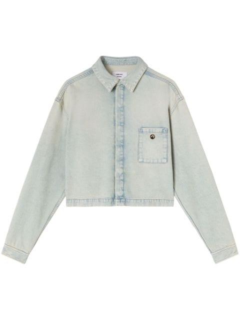 logo-appliqué denim jacket by AMBUSH
