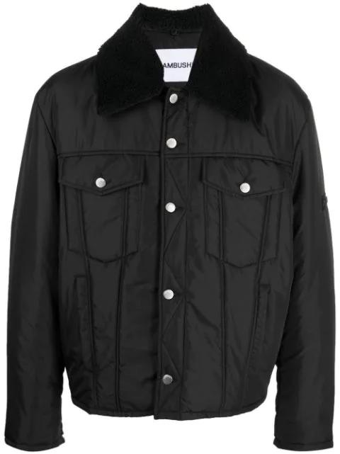 logo-embossed padded short jacket by AMBUSH