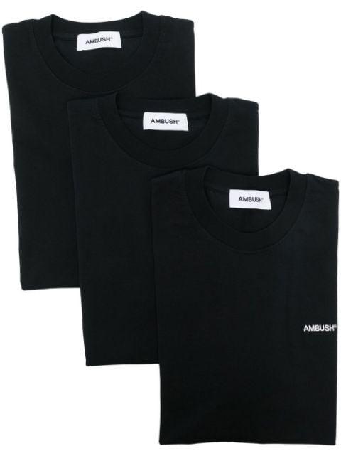 logo-embroidered T-shirt set (set of three) by AMBUSH
