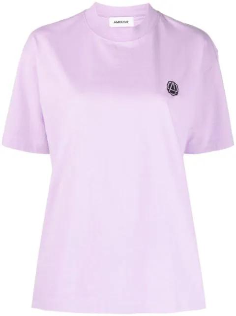 logo-embroidered cotton T-shirt by AMBUSH