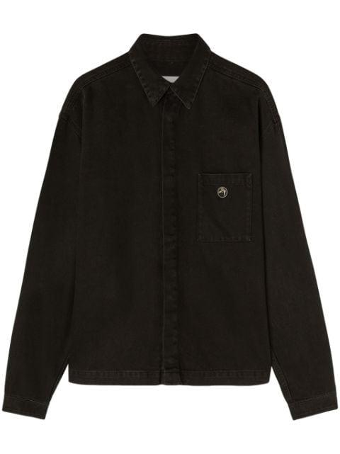 logo-embroidered cotton shirt by AMBUSH
