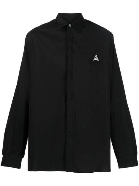 logo-embroidered cotton shirt by AMBUSH