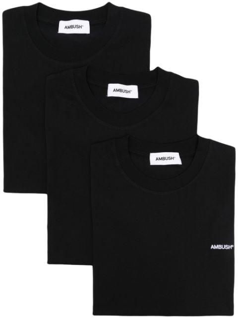 logo-embroidered crew-neck T-shirt by AMBUSH
