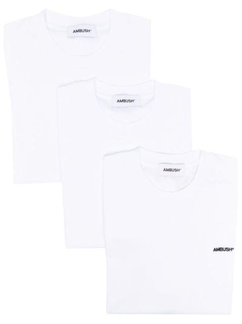 logo-embroidered crew-neck T-shirt by AMBUSH