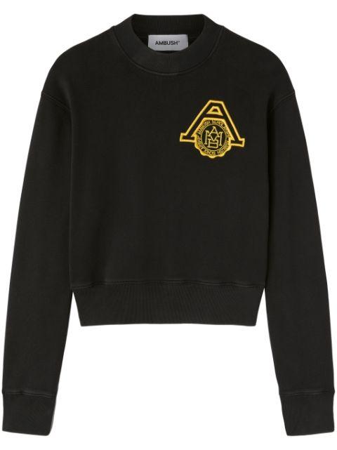 logo-embroidered organic cotton sweatshirt by AMBUSH