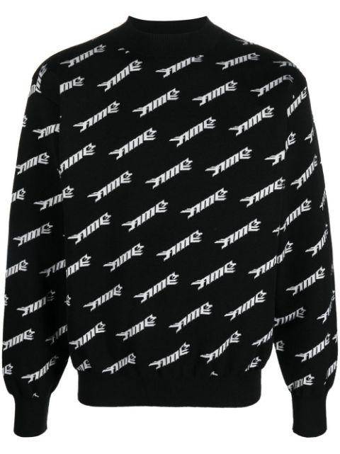 logo-intarsia crew-neck jumper by AMBUSH