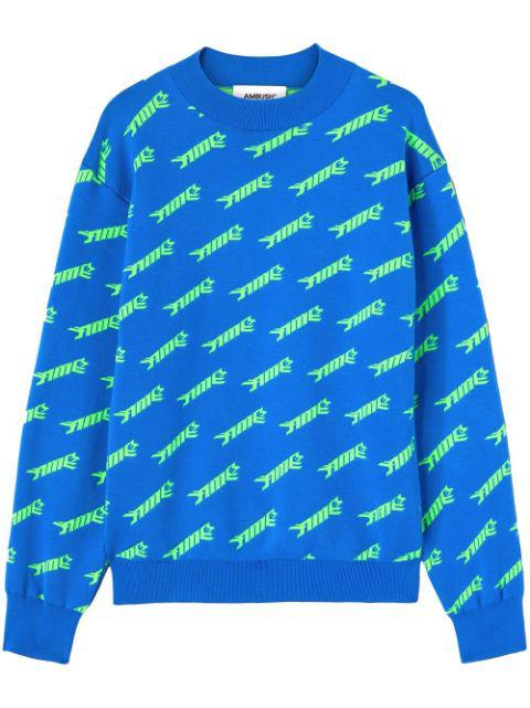 logo-intarsia crew-neck jumper by AMBUSH