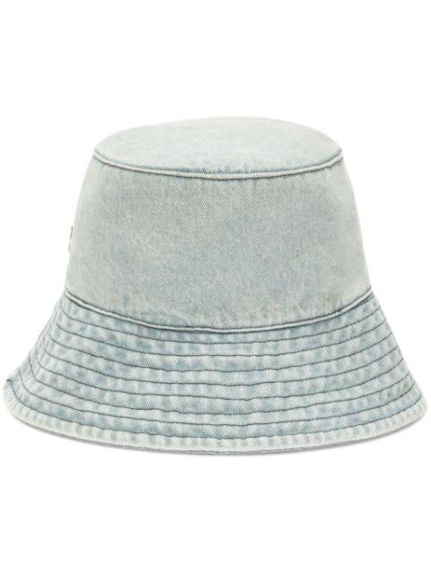 logo-plaque denim bucket hat by AMBUSH