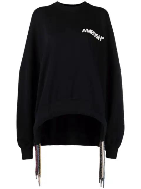logo-print drawstring sweatshirt by AMBUSH