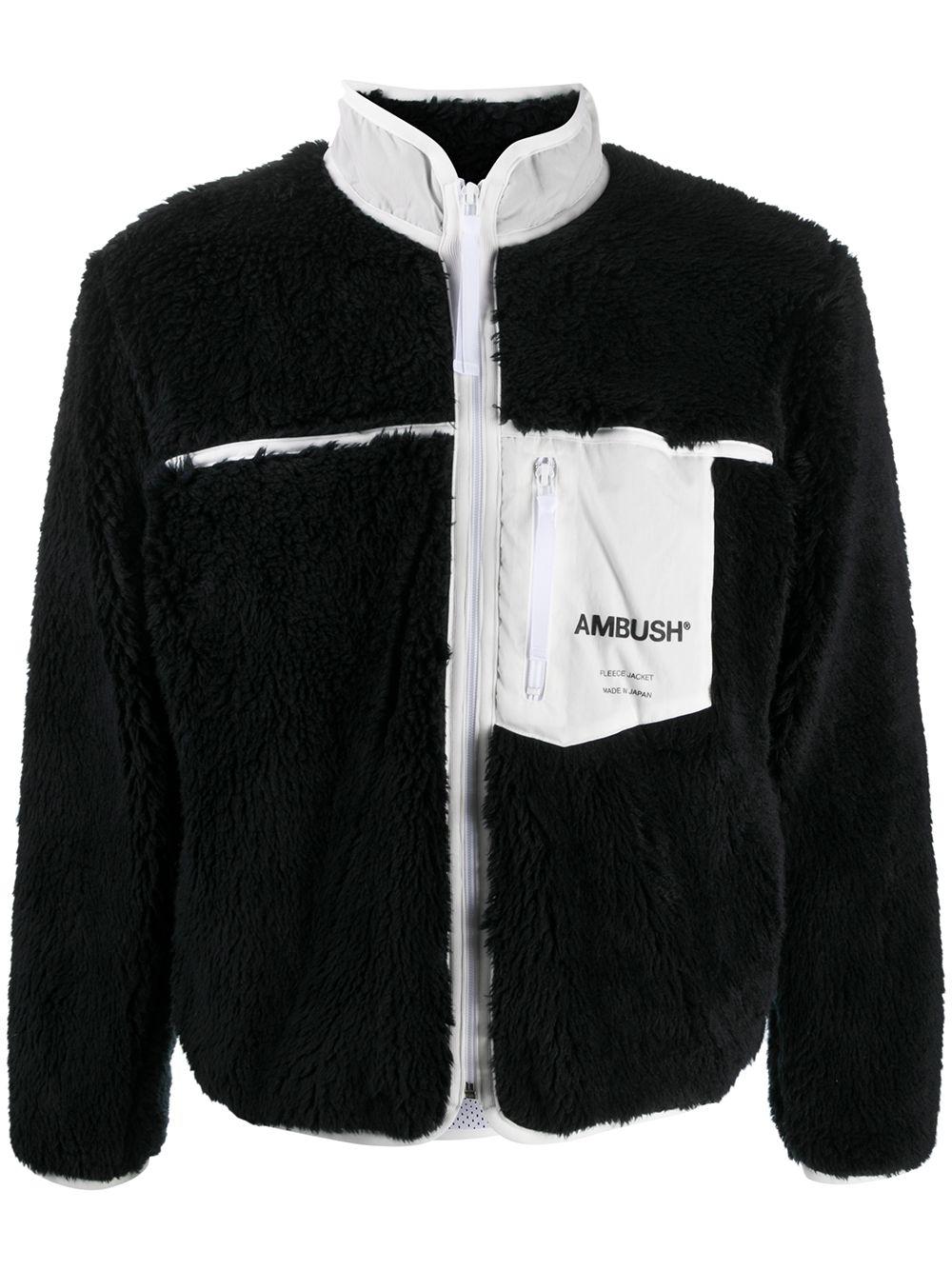 logo-print fleece jacket by AMBUSH