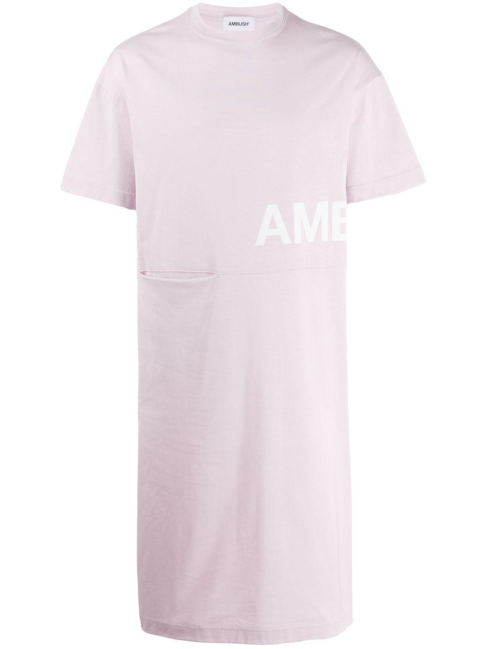 long-line logo-print T-shirt by AMBUSH