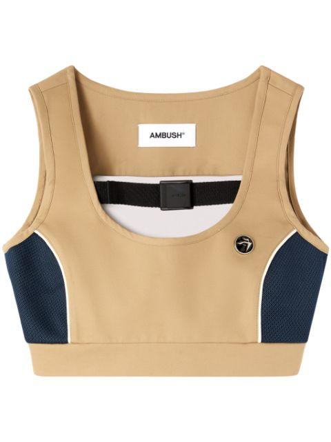 mesh-detail cropped top by AMBUSH