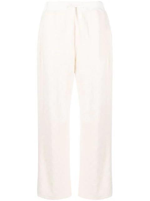 monogram-pattern terrycloth wide-leg trousers by AMBUSH