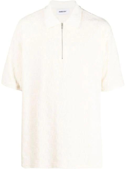 monogram-textured polo shirt by AMBUSH
