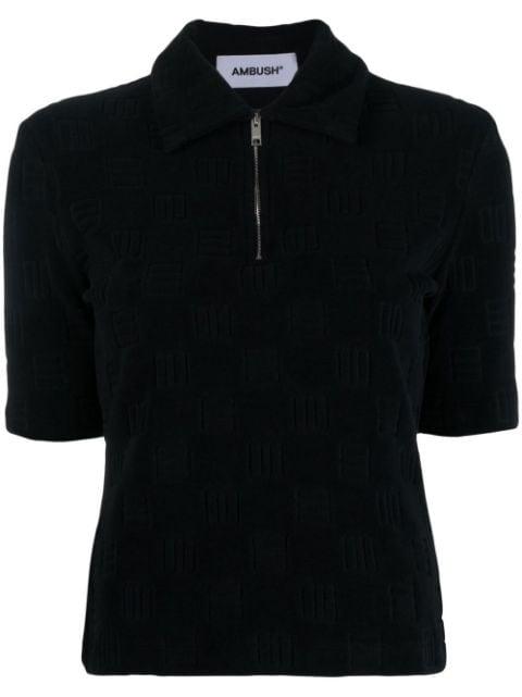 monogram zip-up polo top by AMBUSH