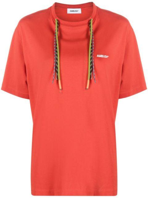 multi-cord logo-print T-shirt by AMBUSH