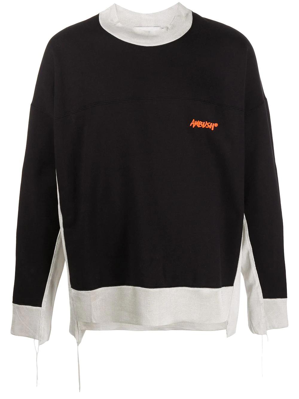 panelled asymmetric sweatshirt by AMBUSH