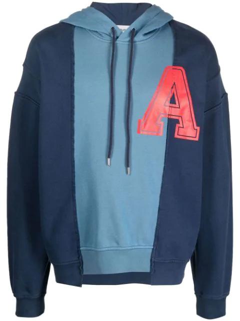 panelled logo-print hoodie by AMBUSH