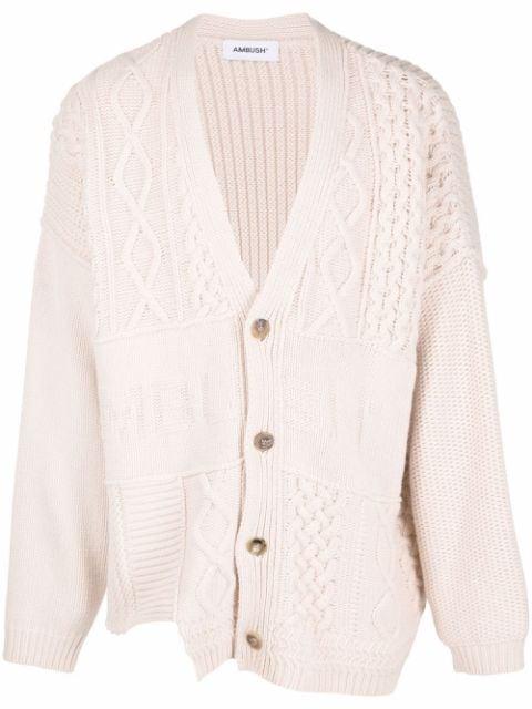 patchwork-knit cardigan by AMBUSH