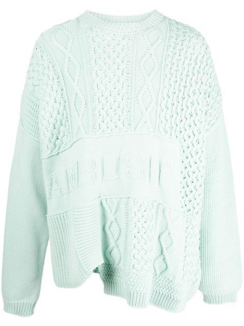 patchwork knitted jumper by AMBUSH