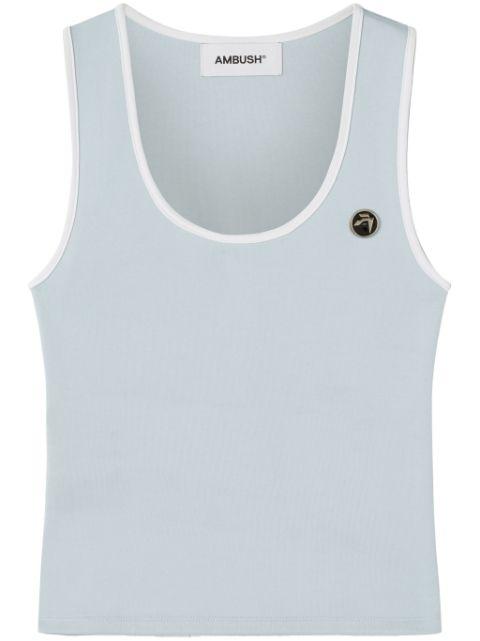 round-neck logo-plaque top by AMBUSH