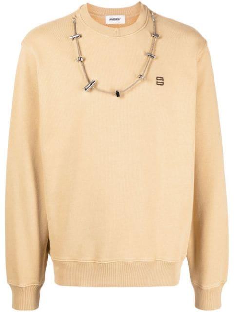 stopper-detail cotton sweatshirt by AMBUSH