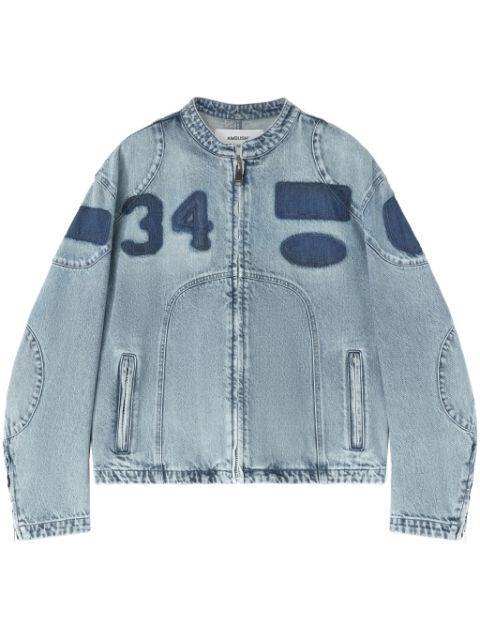 varsity-style denim jacket by AMBUSH