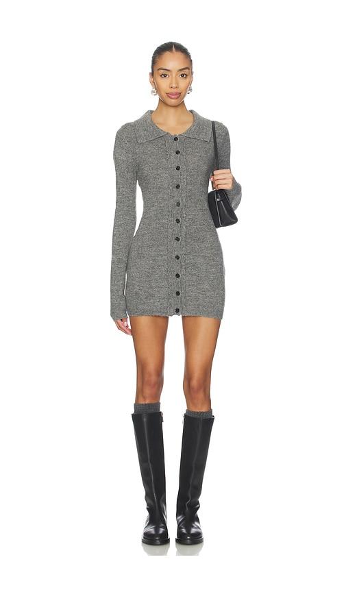 Amelie Teje Norah Knit Mini Dress in Grey by AMELIE TEJE