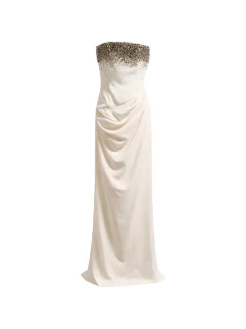 crystal-embellished draped dress by AMEN
