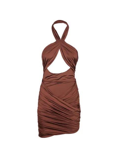 draped-design mini dress by AMEN