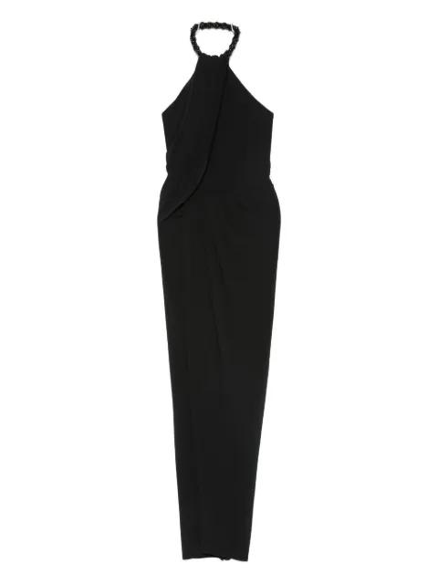 embellished halterneck maxi dress by AMEN