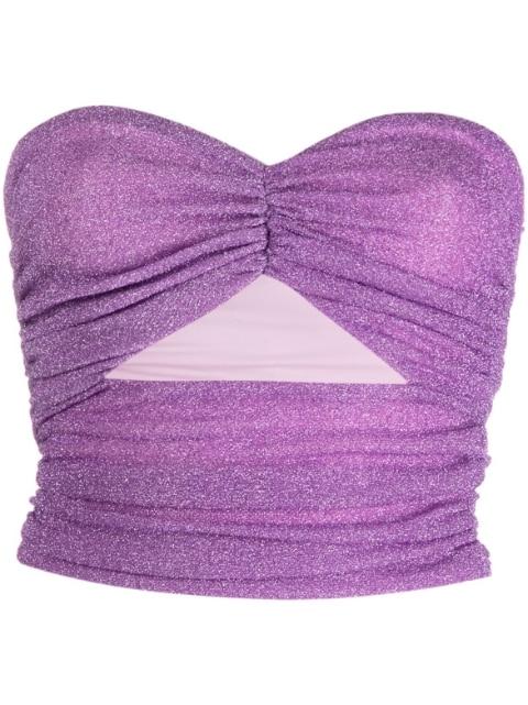 lurex cropped top by AMEN