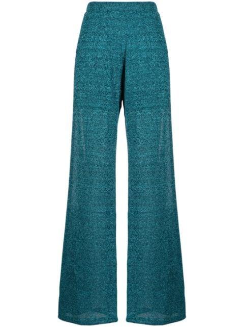 lurex wide-leg trousers by AMEN