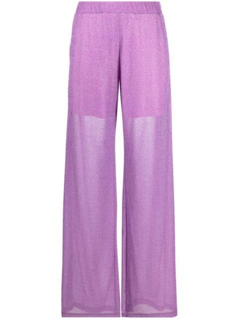 metallic wide-leg trousers by AMEN