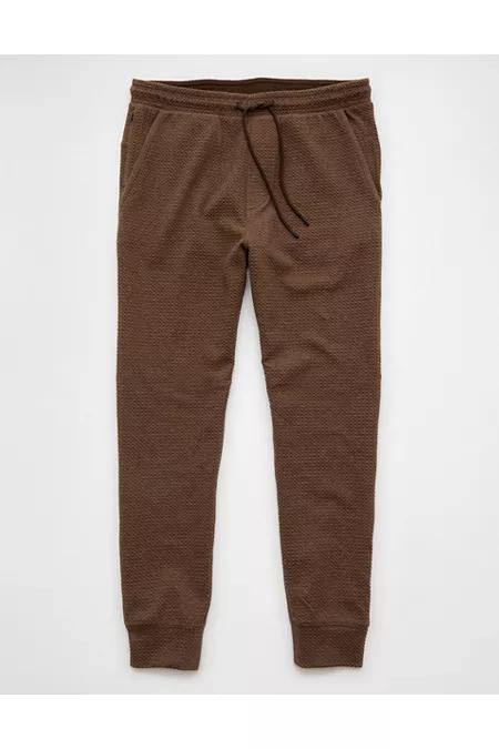 AE 24/7 Textured Fleece Jogger Men's Brown by AMERICAN EAGLE