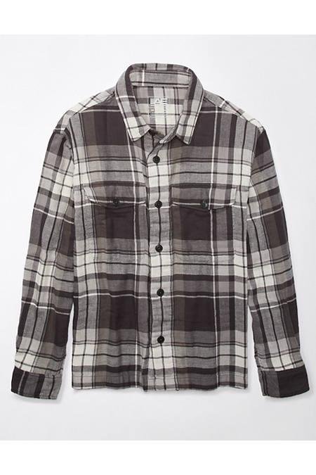 AE 247 Flannel Shirt Men's Smokey Cinders XS by AMERICAN EAGLE