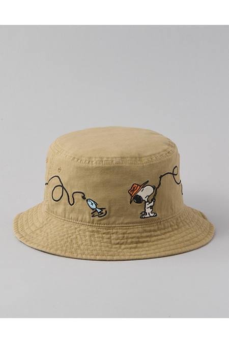 AE 247 Snoopy Bucket Hat Men's Taupe Large/X-Large by AMERICAN EAGLE
